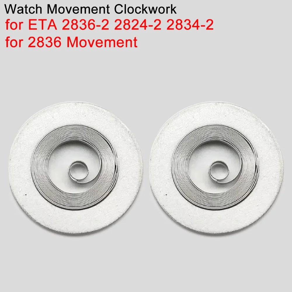 

2 шт. пружин для часового механизма, пружина подзаводного механизма для ETA 2836-2, 2824-2, 2834-2, 2836, запчасти для ремонта механических часов