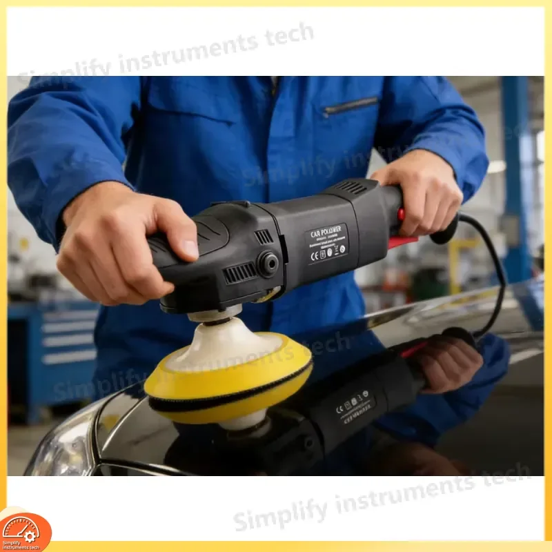 1000W 5 Inch Automotive Polisher with Polishing Disc 600-2400 RPM Variable Speed Car Buffer for Paint Correction Auto