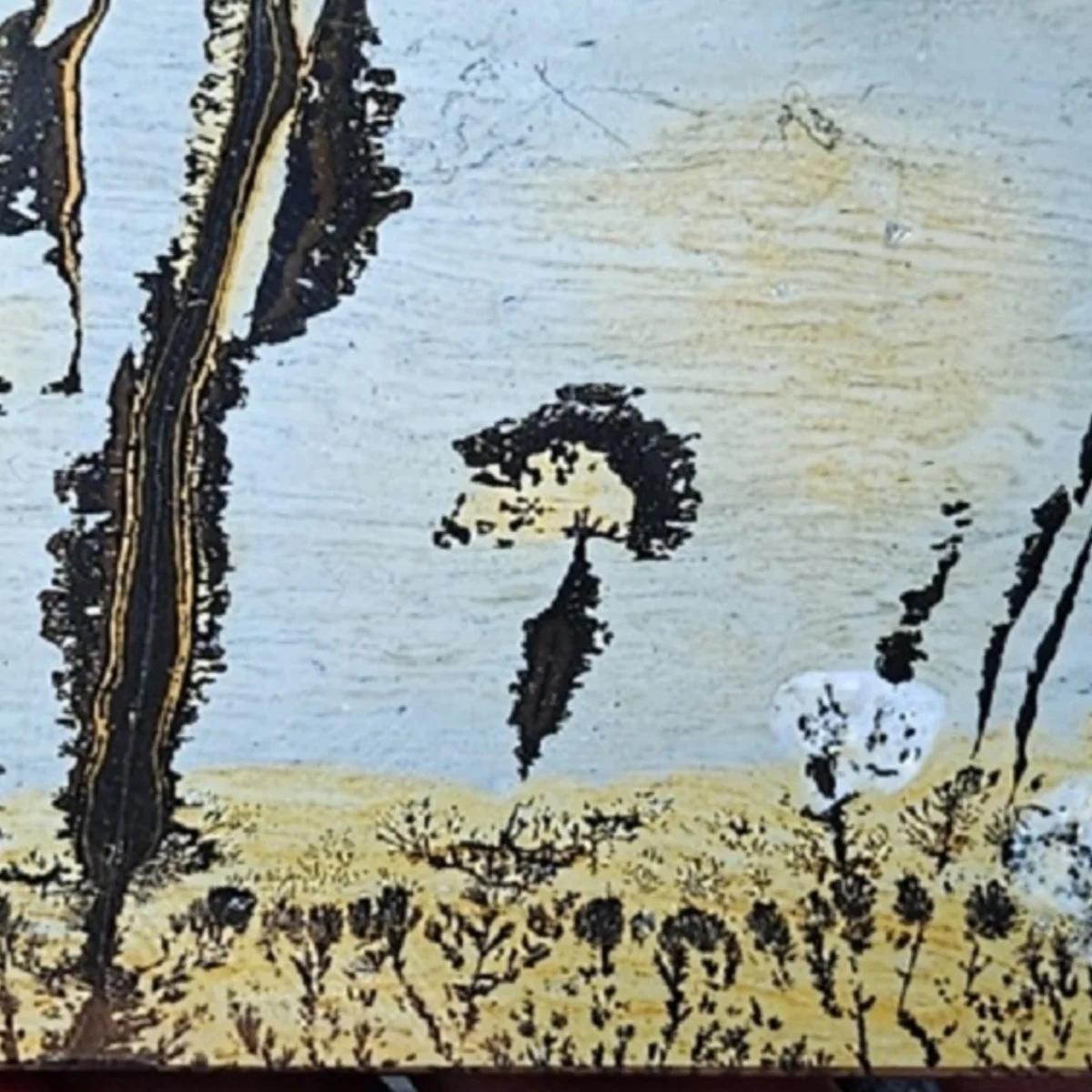 

Natural Stone Landscape painting Landscape Painting Slate Spiritual Energy Healing Quartz Crafts Home Furnishings Room Ornament