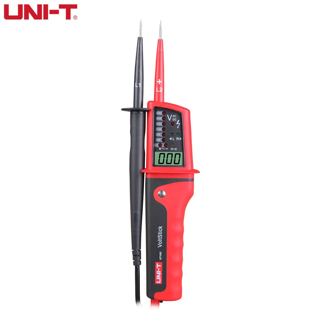 UNI-T UT15B UT15C Digital Voltage Meter 24V~690V AC/DC Voltage Testers LCD Display Auto Range Phase Rotation voltage tester