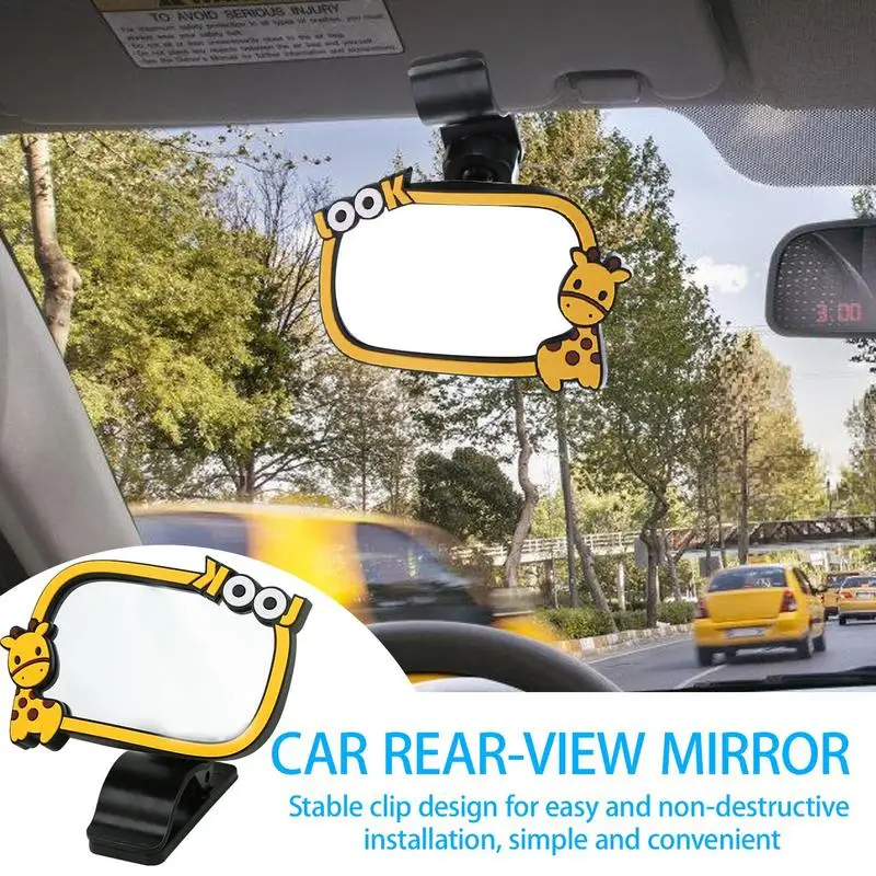 Car Rearview Mirror Car Supplies Baby Child Safety Seat Cartoon Mirror Reverse Rear View Reflector Baby Viewing Mirror auto tool