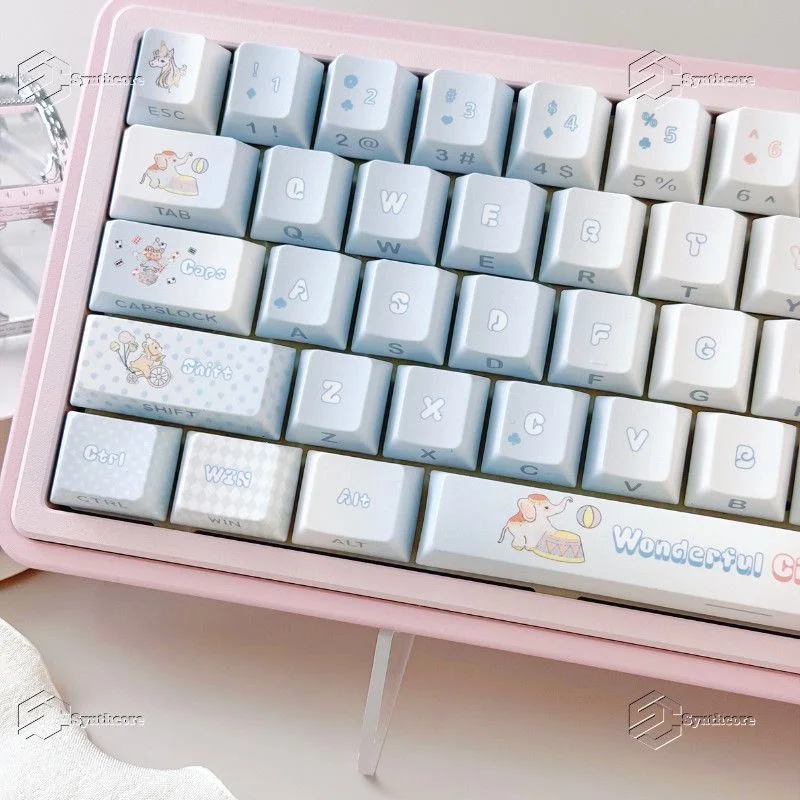 Custom Circus Theme Cherry Profile Side Print Translucent PBT 5-Side Height Dye-Sub Keycap Professional Gift.