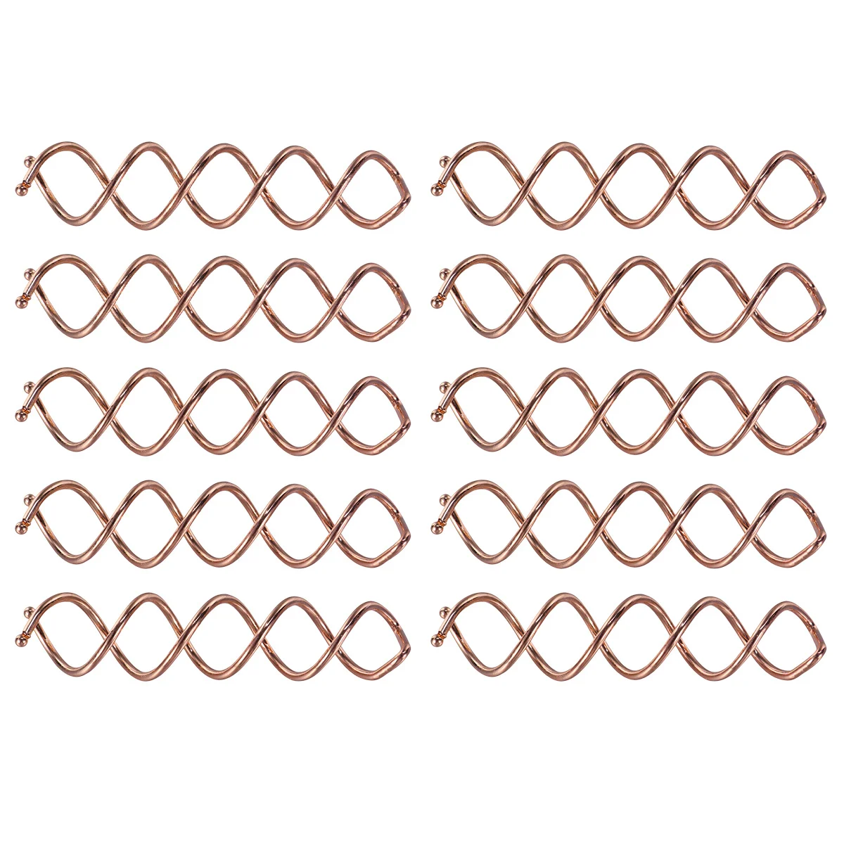 

10Pcs Spiral Hair Pins for Long Hair Lightweight Metal Alloy Bun Sticks Easy DIY Updo Hold All Day Rose Gold Pins