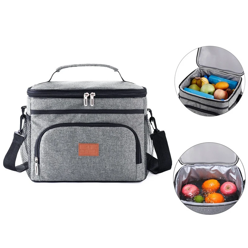 15L Camping Cooler Bag Insulated Food Beer Thermal Handbag Outdoor Picnic Shoulder Bag Lightweight Leakproof Lunch Car Ice Pack