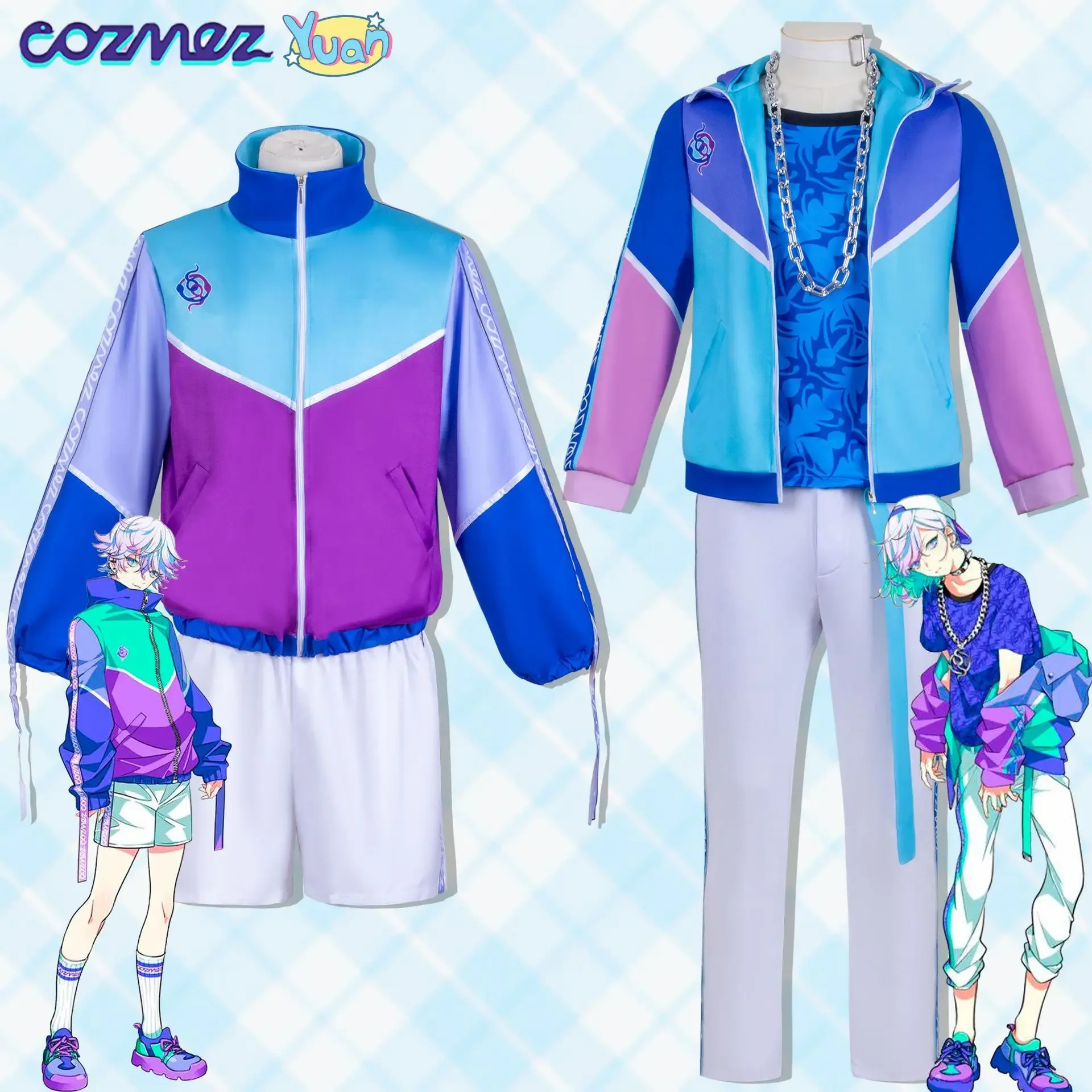 

25Paradox Live Kanata Nayuta Yatonokami Cosplay Kostuums Twins Hip Hop Rapper Uniform Pak Halloween 2025 Party voor Mannen