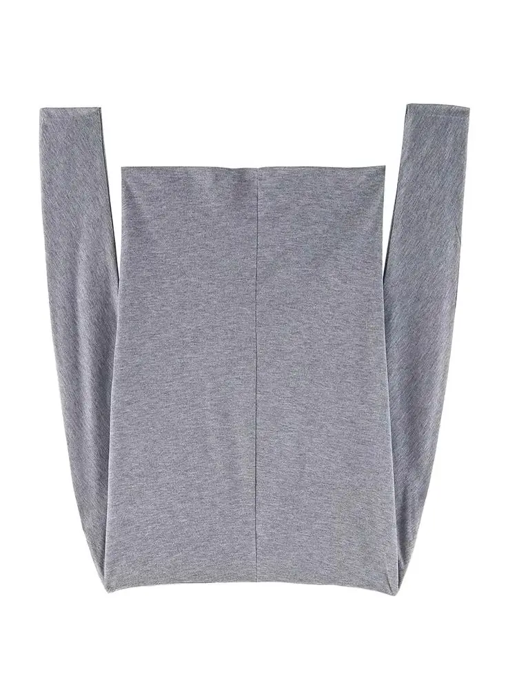 

HH Woman Elegant Skew Collar Rivet Decoration T-shirt Female Chic Casual Batwing Sleeve Long Sleeves Spring Solid 3-Color Tops