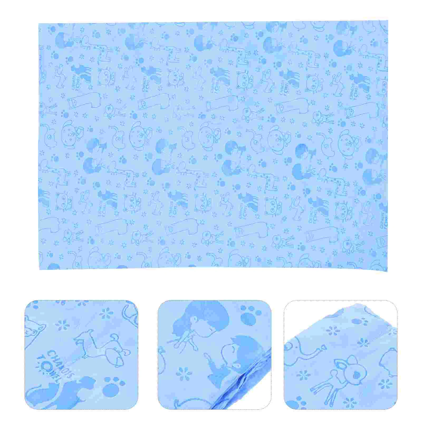 Cotton Pet Bath Towel Absorbent Pet Towel Quick Dry Cat Shower Towel (Blue) Dog Towel Cat Bath Towel