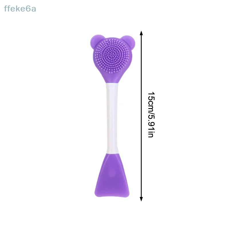 แปรงซิลิโคน 2 in 1 สำหรับทำความสะอาดผิวหน้าและมาส์ก พร้อมที่ขูดสิวเสี้ยน อุปกรณ์ทำความสะอาดผิวหน้าอย่างล้ำลึก ขัดผิว ขจัดสิ่งสกปรกในรูขุมขน ดูแลผิวหน้า