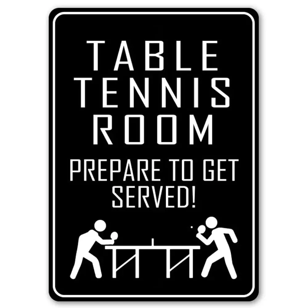 Table Tennis Humor Sign, Game Room Decor, Table Tennis Gift, Table Tennis Sign, Funny Game Room Gift, Games Bar Pub Club Cafe Ho