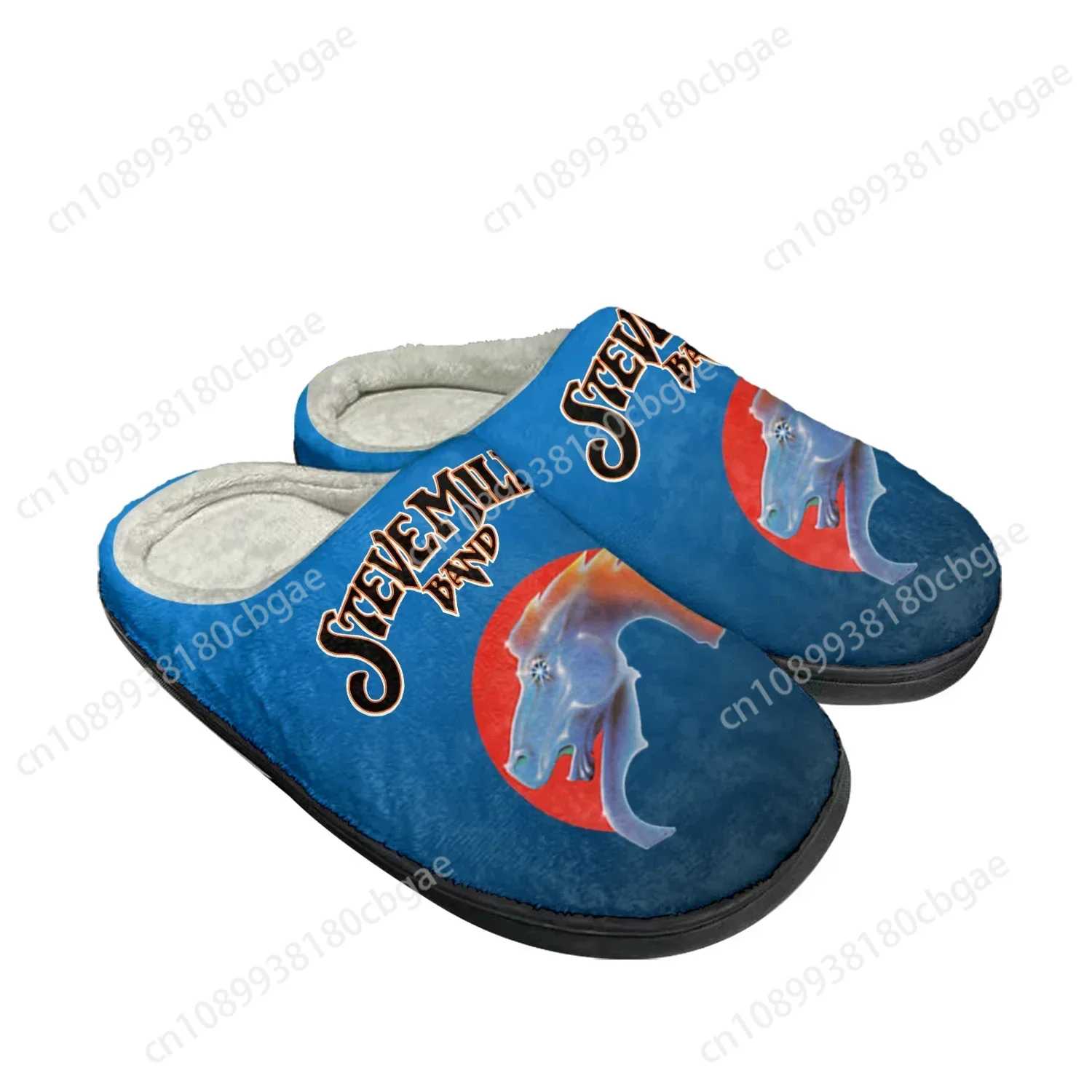 Steve Miller Rock Band Home Cotton Custom Slippers Mens Womens Sandals Plush Bedroom Casual Keep Warm Shoe Thermal Slipper Black