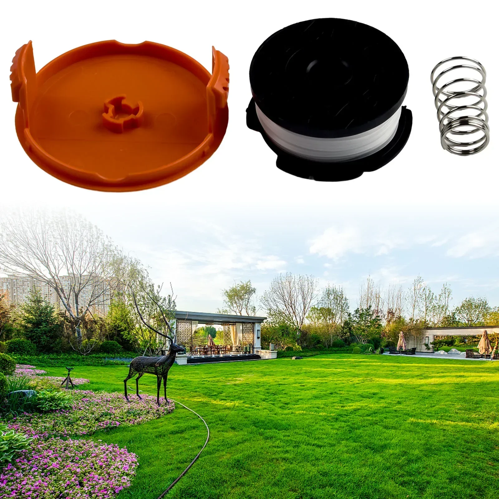 Reliable Trimmer Spool & Cap Replacement for For Black+DECKER 3 Pack Auto Feed System Long lasting Performance