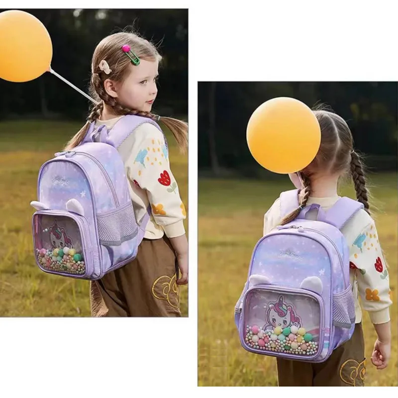 Girl\'s Cute Lightweight Small Schoolbag, With Chest Buckle, Suitable For School Boys And Girls
