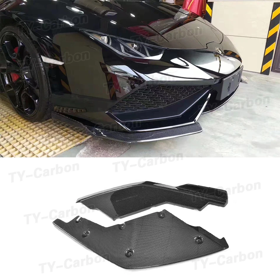 

Front Bumper Lip Splitters Apron Carbon Fiber case for Lamborghini Huracan LP600 LP610 Coupe 2014-2017 DMCS Style Car Styling