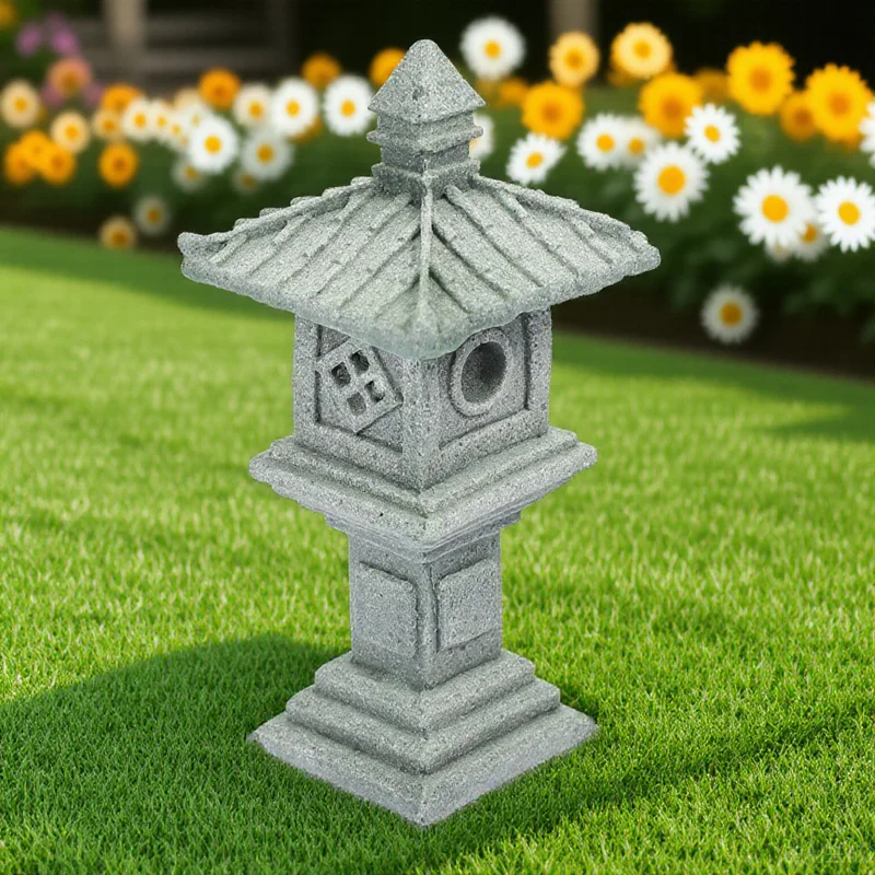 

1pc Simulated Landscape Chang Tower Bonsai Zen Style Ornament Micro Garden Decor Home Desktop Accessory