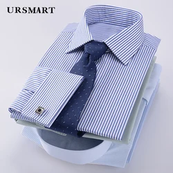 men's long-sleeved shirt Business elite square collar professional office business trip shirt