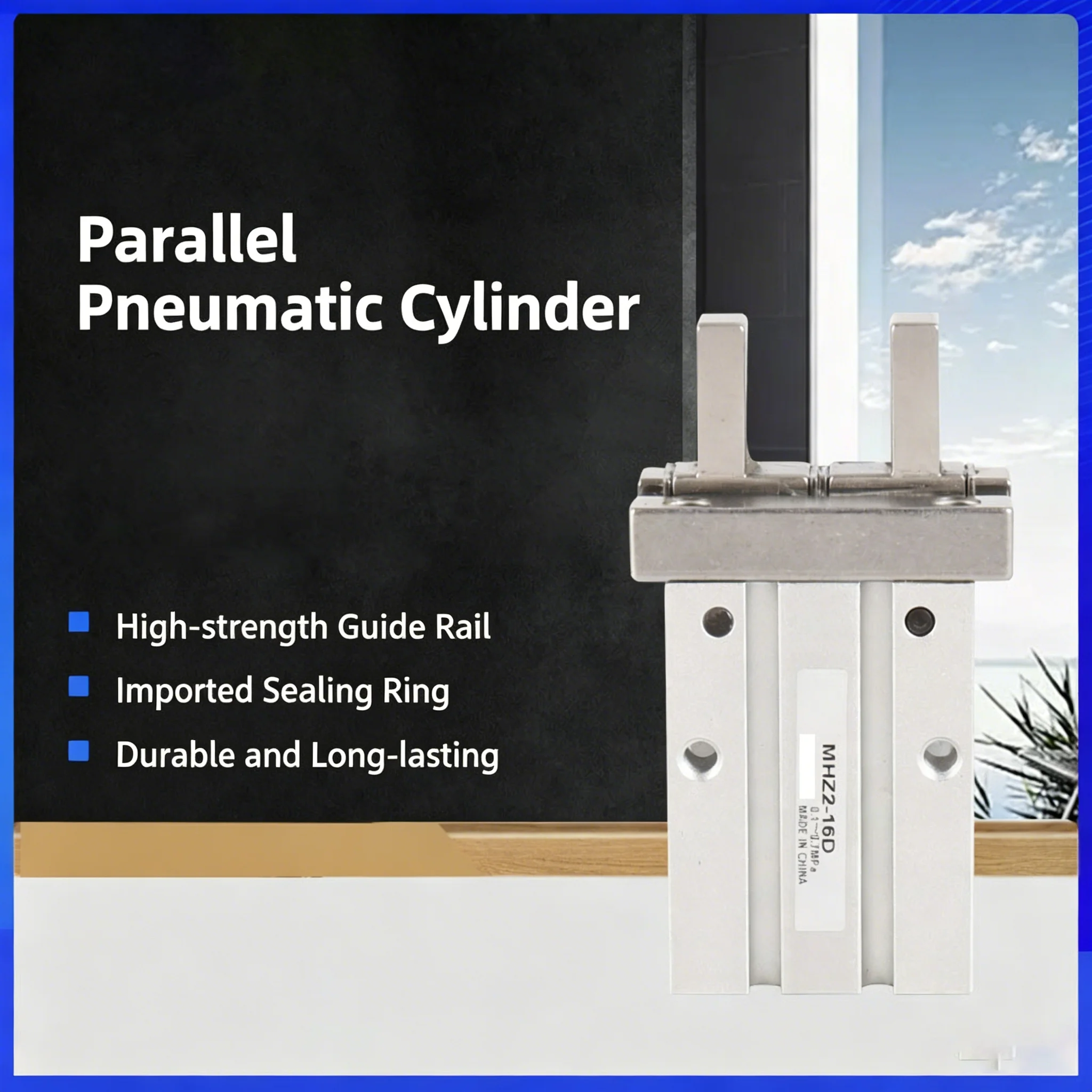  MHZ2 Double Acting Air Pneumatic parallel Gripper MHZ2-10D MHZ2-16D 20D 25D 32D 40D Aluminium Clamps Finger Cylinder