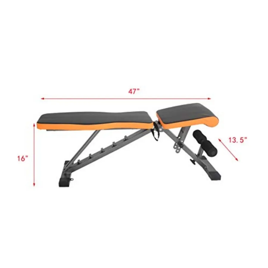 مقعد وزن قابل للتعديل بسعة 450 رطل لتمارين الجسم بالكامل في صالة الألعاب الرياضية المنزلية مثالي لتمارين الدمبل وتدريبات القوة مع