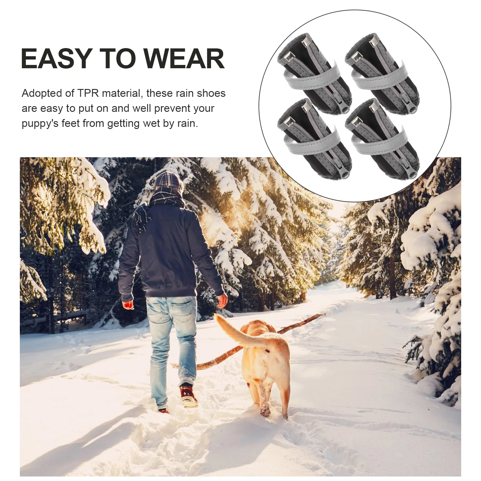 

4 Pcs Booties Shoes Small Dog Boots Waterproof for Dogs Puppy Pet Foot Covers Anti Drop