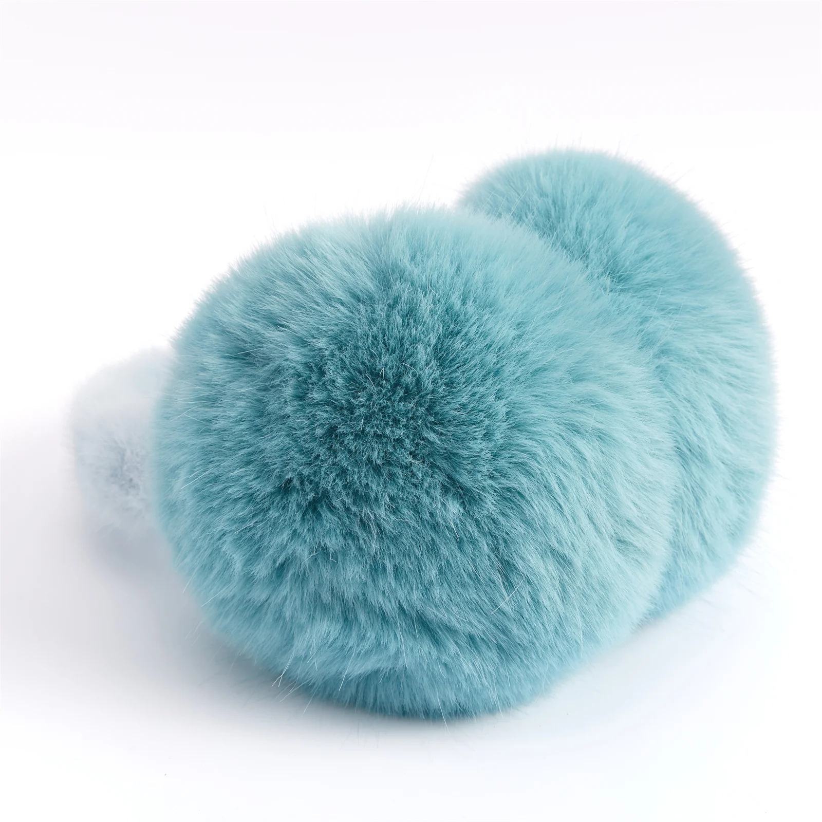 Soft Rabbit Fur Earmuffs para homens e mulheres, céu azul, popular, inverno, ao ar livre, acessórios de esqui, tímpano, presente de Natal, novo design