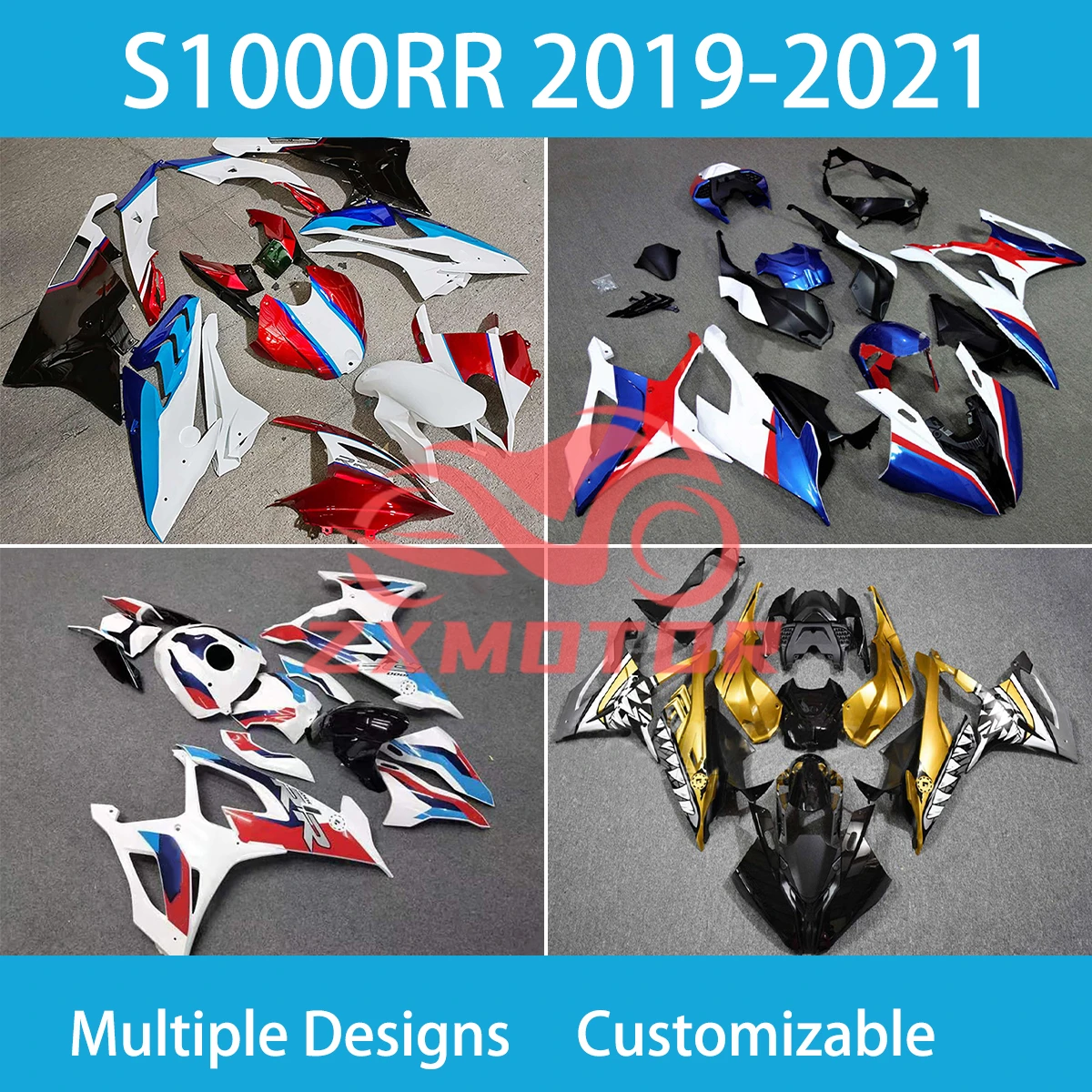 For BMW S1000RR 2019 2020 2021 Racing Motorcycle Fairings S 1000RR 19 20 21 ABS Aftermarket Fairing Kit Bodywork