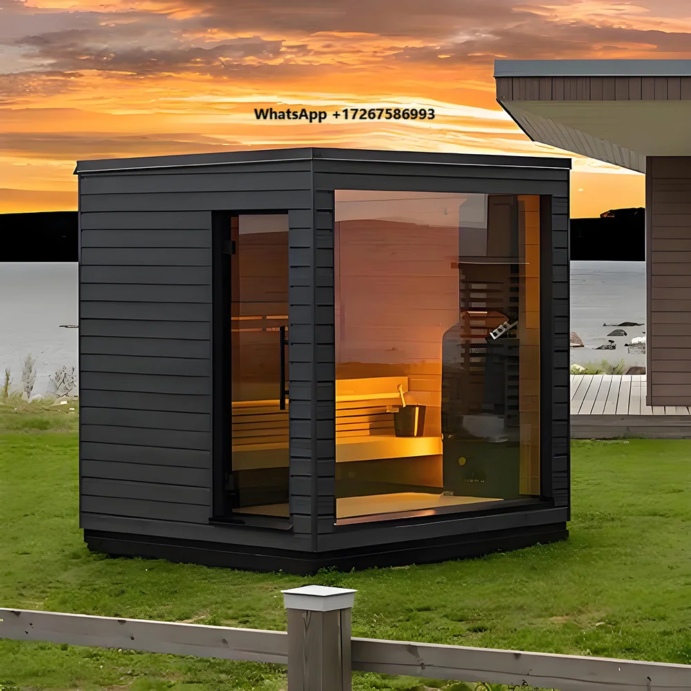 Most Popular Waterproof Steam Room Four  Person Wood Outdoor Sauna