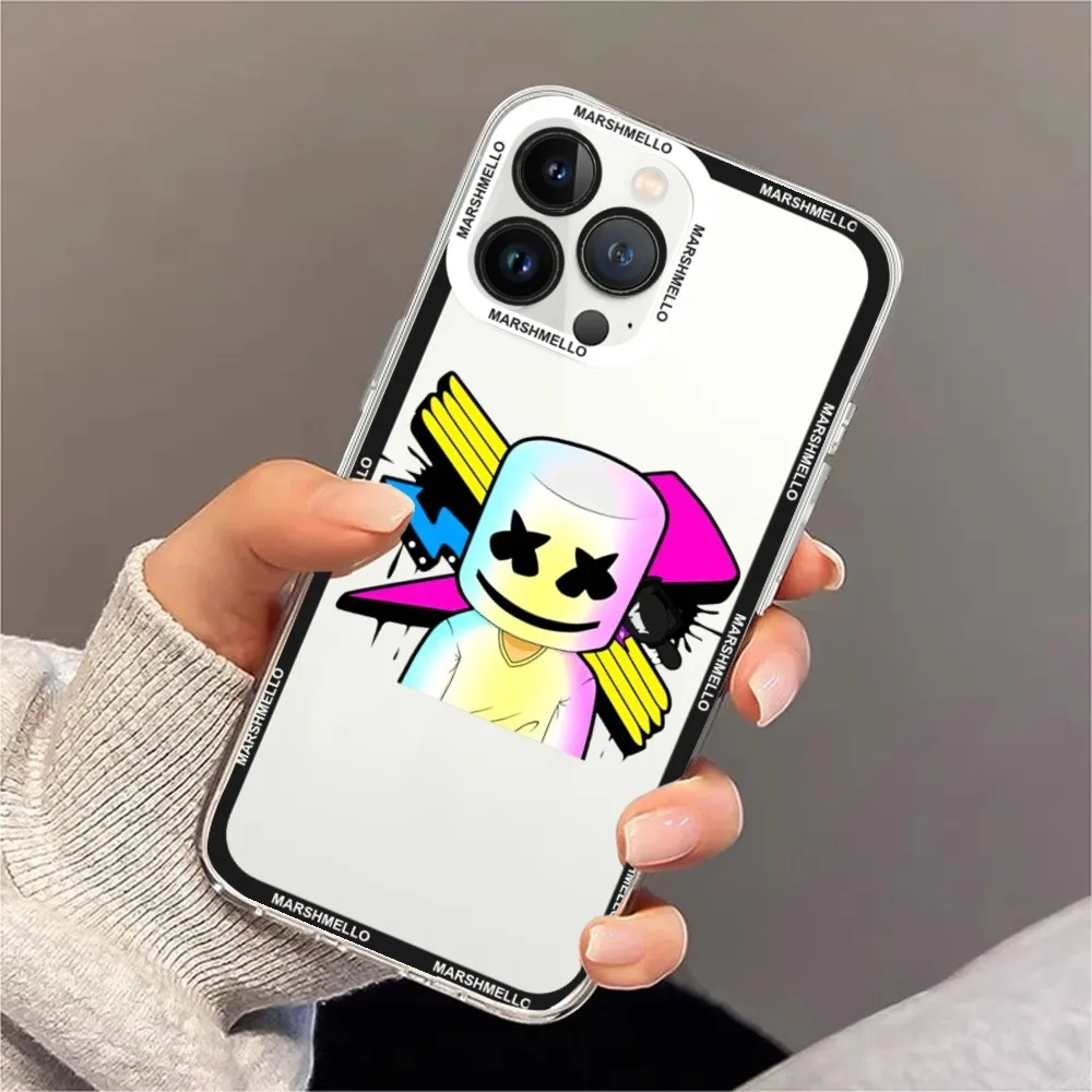 DJ M-Marshmallows Phone Case For Samsung S20 S21 S22 S23  Ultra Plus S10 Transparent Border Shell