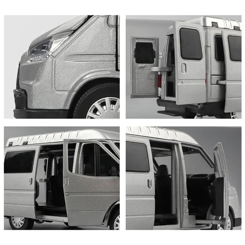 1/32 JMC MPV lega Business VAN modello di auto Diecasts veicoli giocattolo in metallo modello di auto simulazione collezione di luci sonore giocattolo per bambini regalo