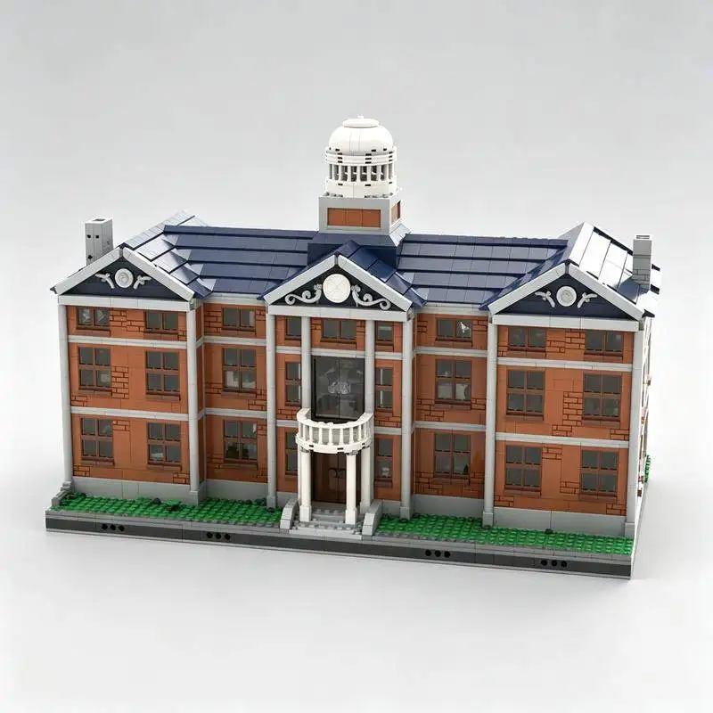 8155PCS Grand Academic Mansion Build Block DIY Assembly Modular Architecture Model Rooms Garden Display Collection Festival Gift