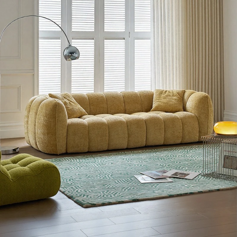 

cream wind sofa small apartment sedentary comfortable sofa boneless compressed sofá de compressão a vácuo interior furniture