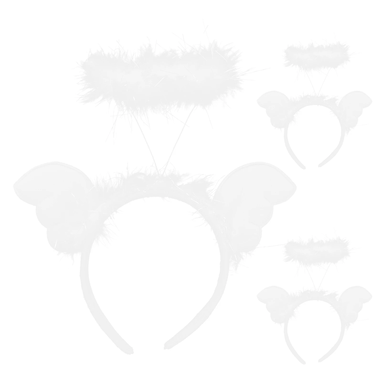 

3pcs Angel Headband Plume Design Comfortable Material Versatile Use for Parties Weddings Cosplay Festivals Stage Photo Prop Wing