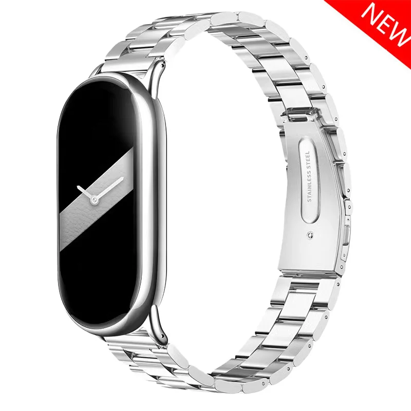 Edelstahlarmbänder für Xiaomi Mi Band 9 8 Armbandzubehör Metall Ersatz Pulseira Correa Armband Miband 9 Miband 8 Bänder