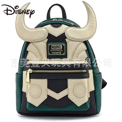 Disney-Loungefly Loki Mochila para Homens e Mulheres, Cute School Bag, Carteira, Thor, Miniso