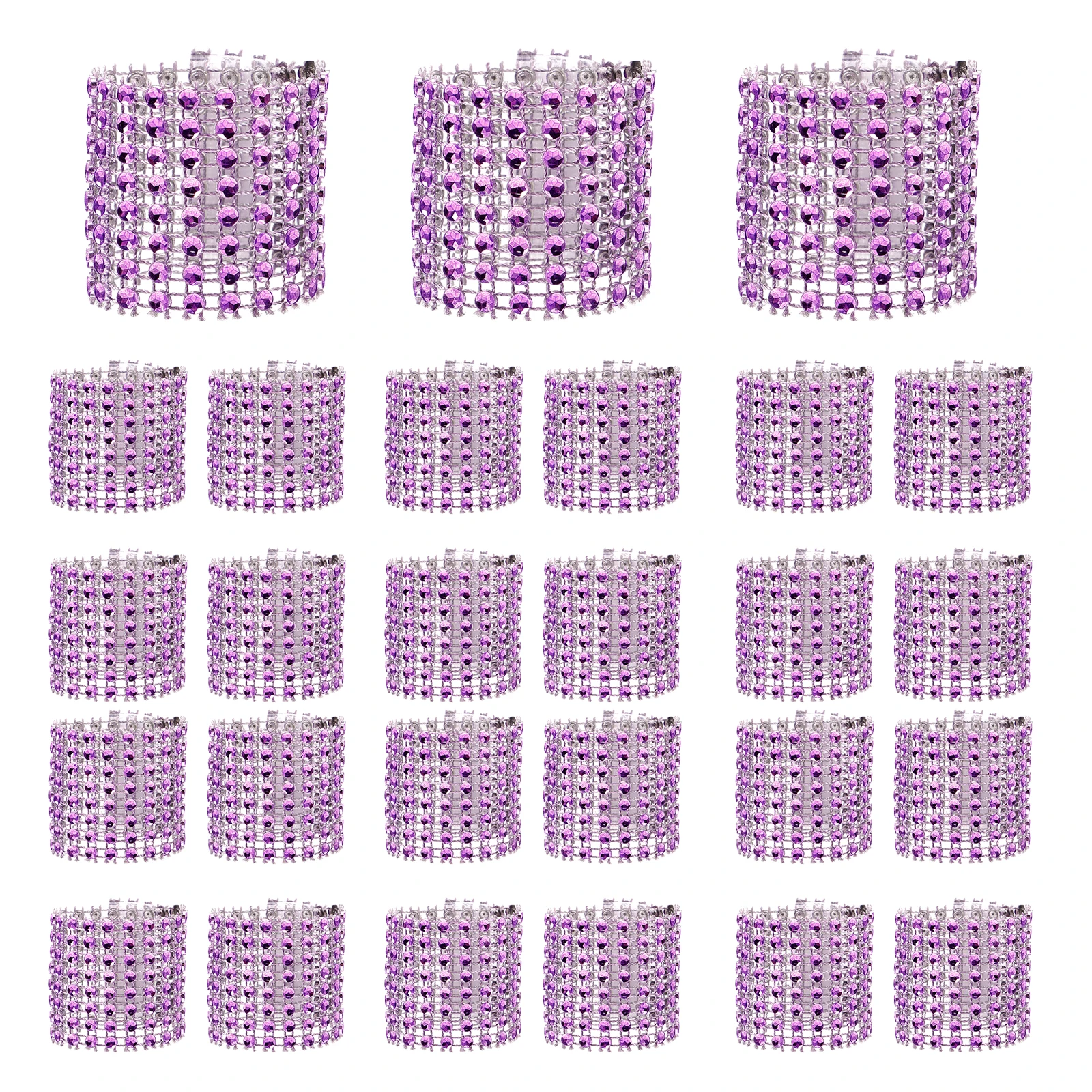 

50 Pcs Napkin Rings Rhinestone Decorative Tableware Elegant Banquet Buckles Holder Party Supplies Wedding Napkins Tissues