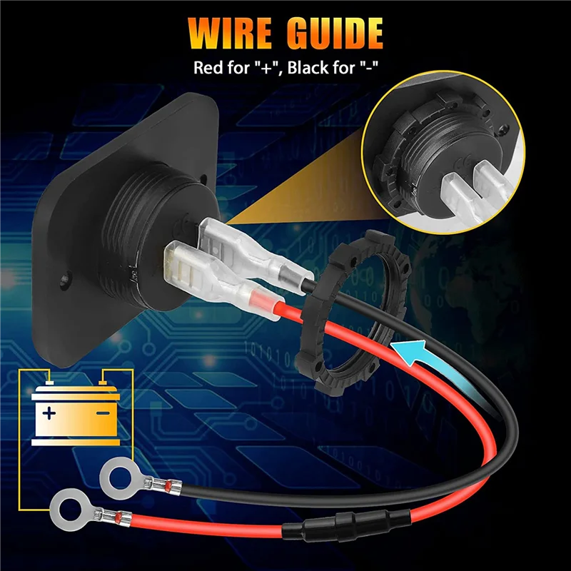 

2X 12V Voltage Gauge With Contact Switch Digital Display DC12V 24V Waterproof Voltmeter Panel For Boat Marine Truck ATV