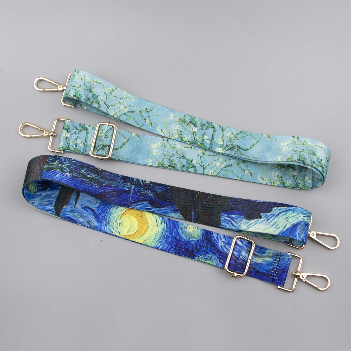 ﻿Van Gogh Oil Painting Women Shoulder Messenger Bags DIY Adjustable Strap Bag Part Accessories Starry Sky Handbag Strap