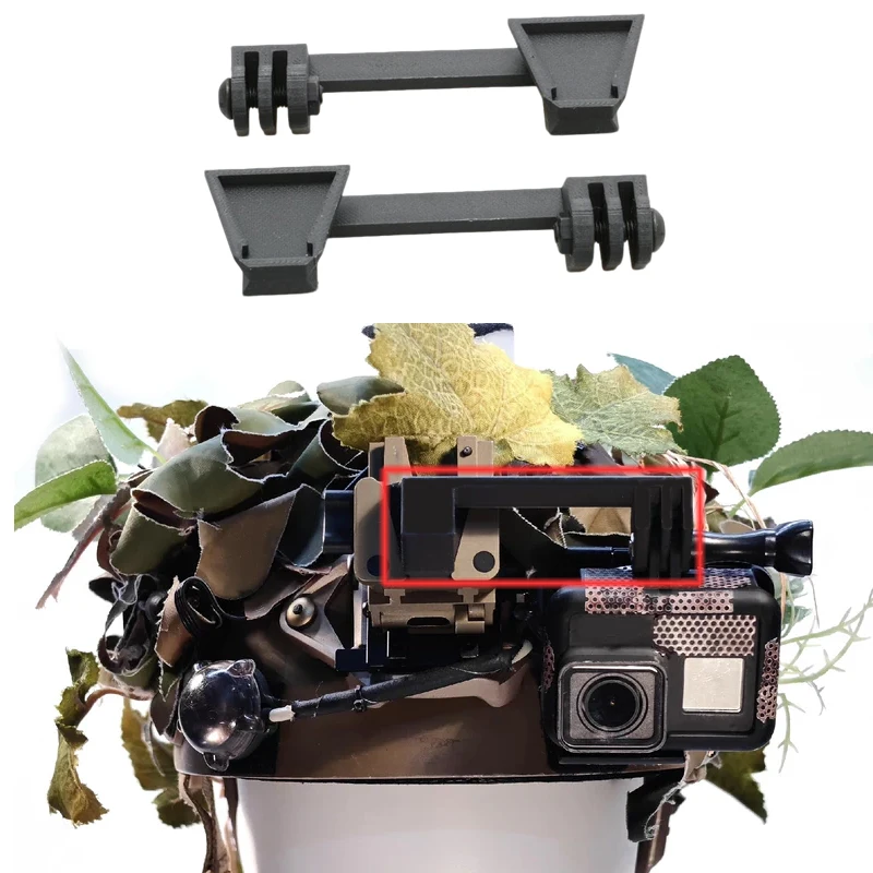

1PCS Sports Camera to Dump Truck Helmet Adapter Left/Right Offset Bracket Better View & Anti-Collision for GoPro/DJI Action