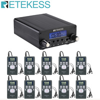 Retekess TR508 Wireless FM Broadcast Transmitter Radio Station+10pcs PR13 Radio for Drive-in Church Meeting Translation