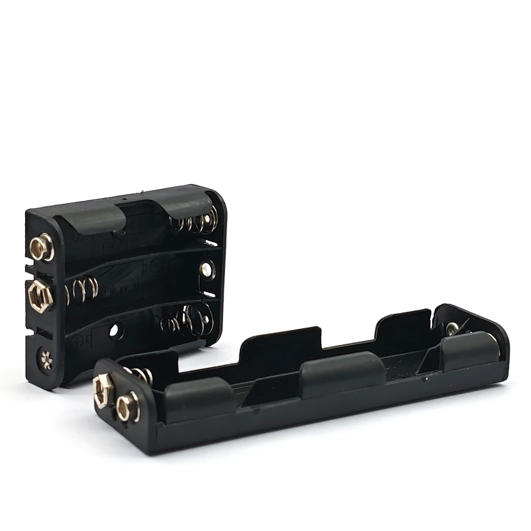 2S 3S 4S AA電池ホルダー 3V 4.5V 6V AA収納ボックスケース 9V正負極バックル端子付き電池ボックス