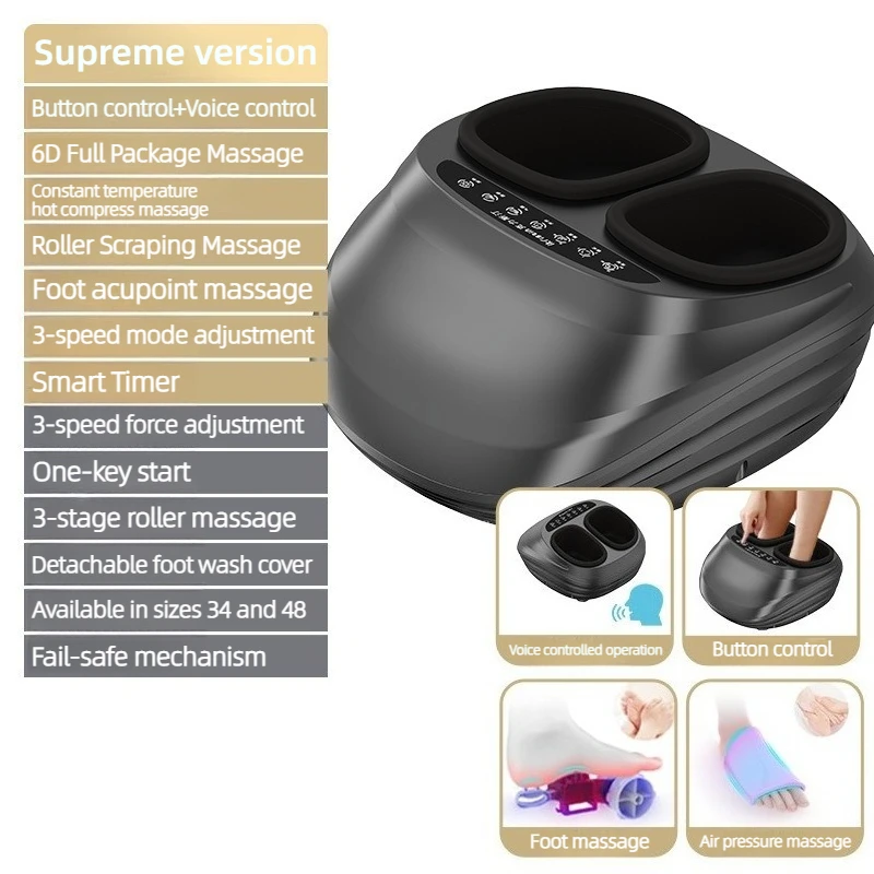 Volledige dekking voetmassagemachine professionele bionische verwarming elektrische airbag voetmassager comfortabele massageapparatuur