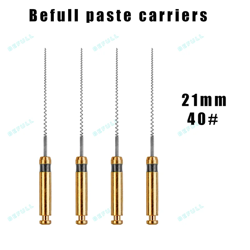 Befull-escariadores endodónticos de 21/25mm, portadores de pasta de Lentulo Dental, fresas de taladro, archivos de endodoncia, materiales de dentista, instrumento, 4 unids/lote por caja