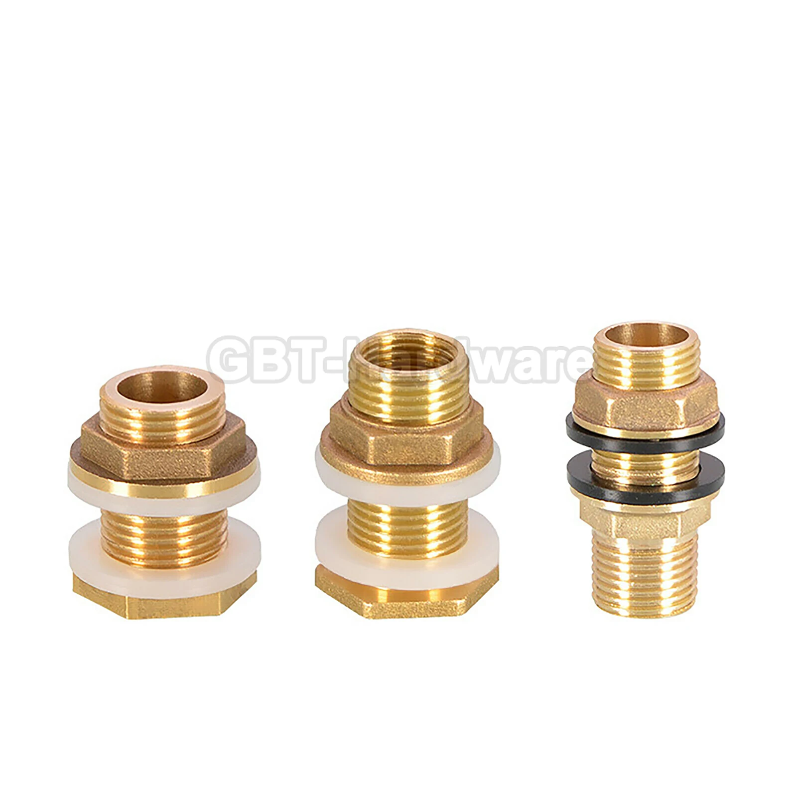 

1/2'' 3/4'' 1'' 1.2'' 1.5'' 2'' Rain barrel bushing IG AG brass straight tank bushing Inner/Outer/Double Outer Tank Connector