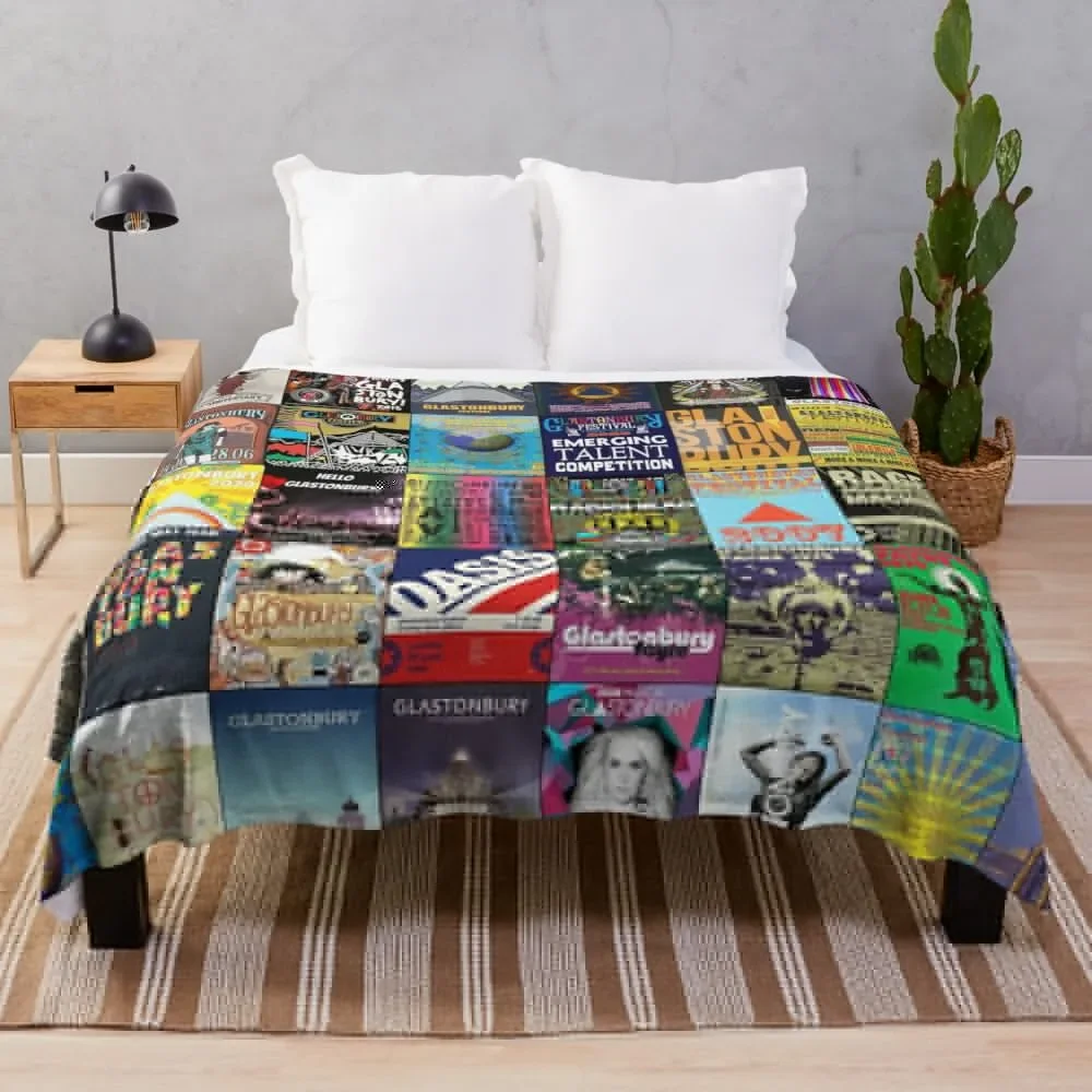 

Glastonbury Festival Throw Blanket wednesday Quilt Blankets For Bed Softest Beach Blankets