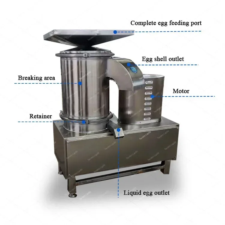 White yolk machine egg breaker and separator egg shell crushing separator egg cracking machine