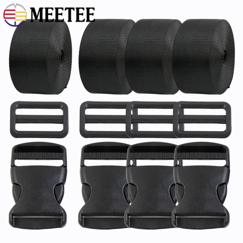 5/10Sets 20/25/32/38/50mm Bag Strap Suit Accessories Nylon Webbing Plastic Release Buckle Dog Collar