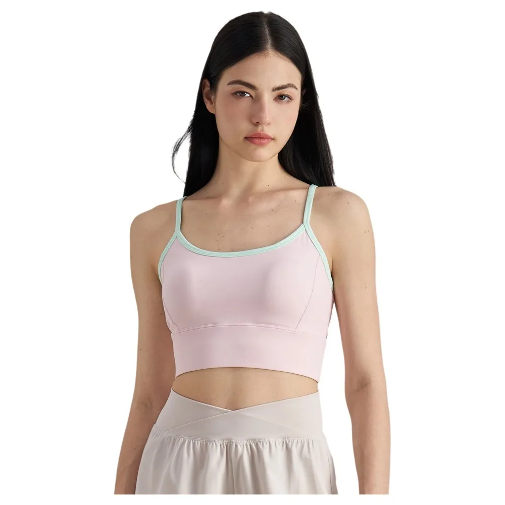 Contrasting Color Sports Vest Breathable Splicing Design Fitness Bra Comfortable Moisture-Wicking Yoga Underwear Youth
