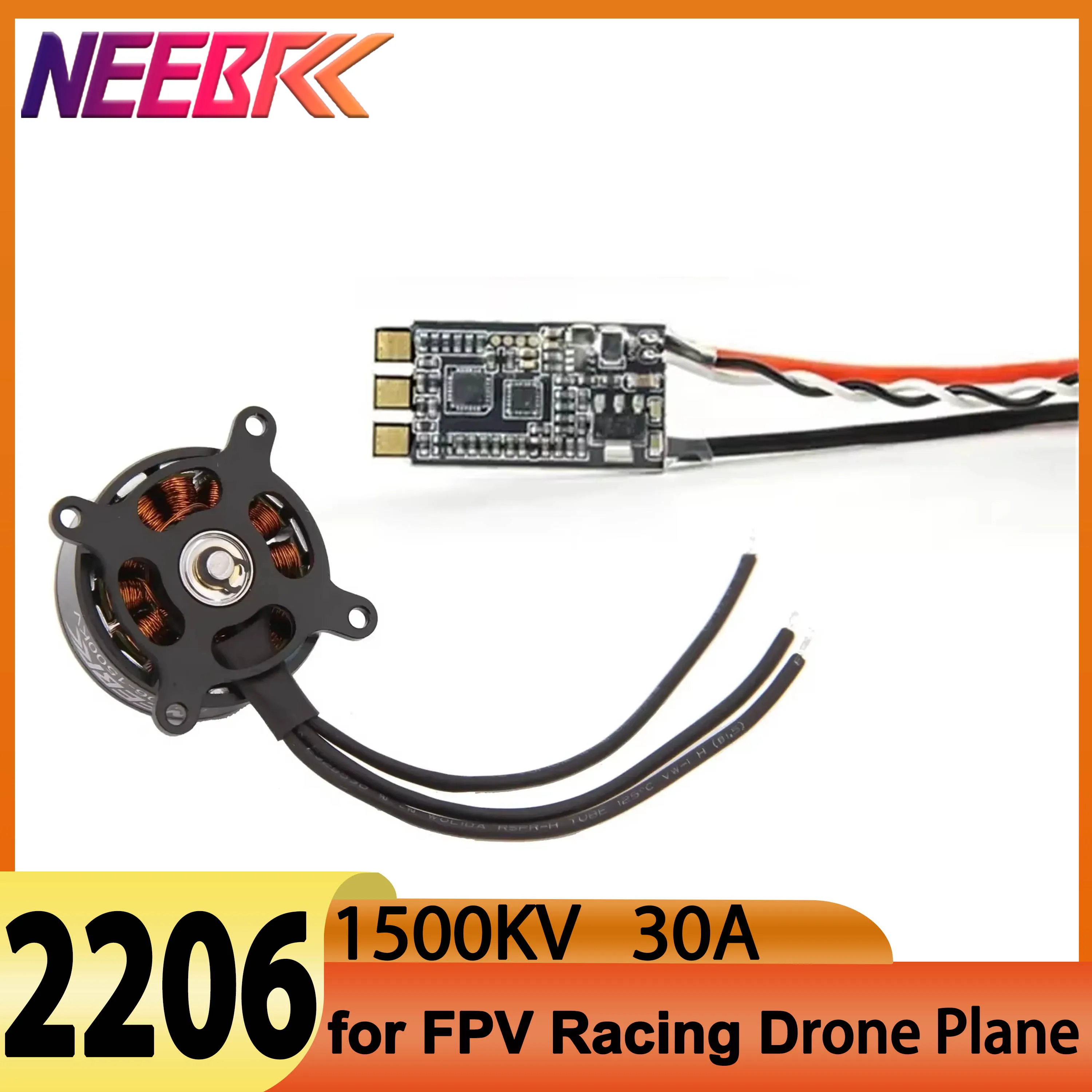 

NEEBRC 2206 1500KV Motor LittleBee 30A Brushless ESC for RC Plane FPV Racing Drone Quadcopter Multicopter Fixed-wing Aircraft