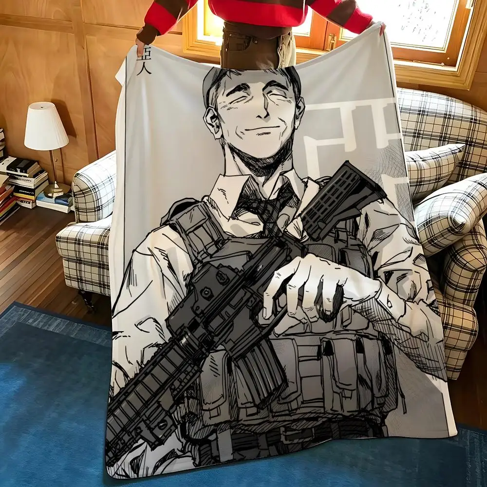 Anime A-Ajin D-Demi H-Human Throw Flannel Cozy Print Blanket, Portable, Durable  Machine Washable cute Cool