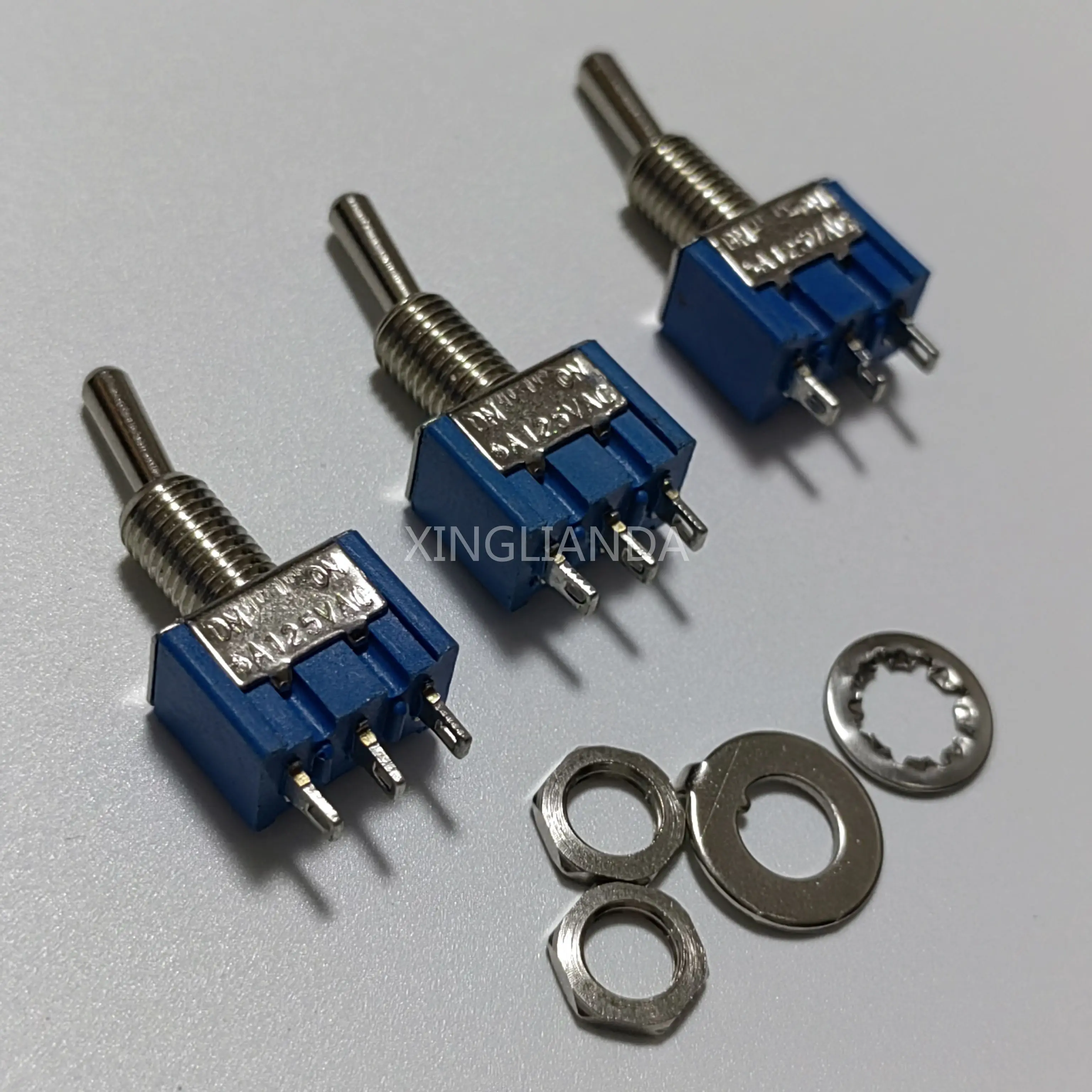 

10 шт./лот синий мини MTS-102 3-контактный SPDT ON-ON 6A 125VAC миниатюрные тумблеры