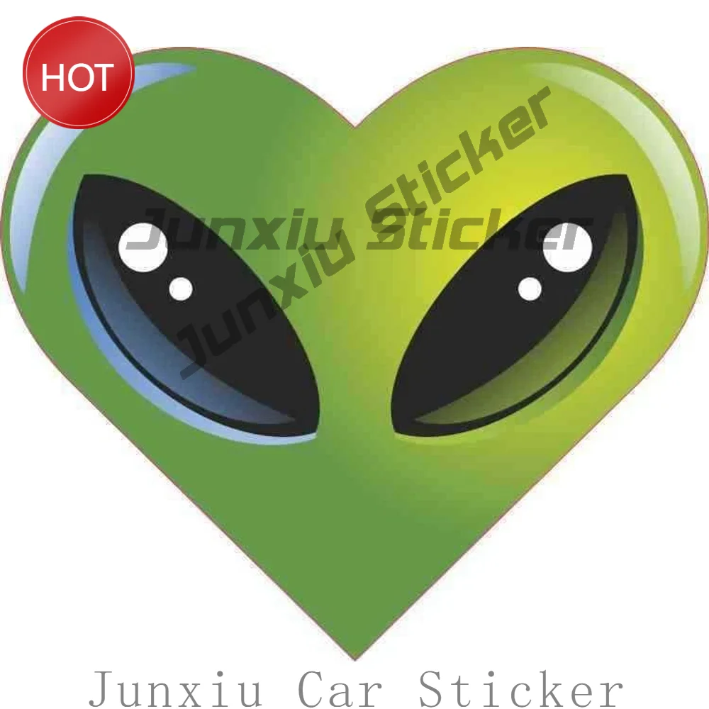 Alien Heart Decorative Vinyl Sticker For Van Window And Laptop Space Art Decal For Fans Of UFOs And Extraterrestrial Designs