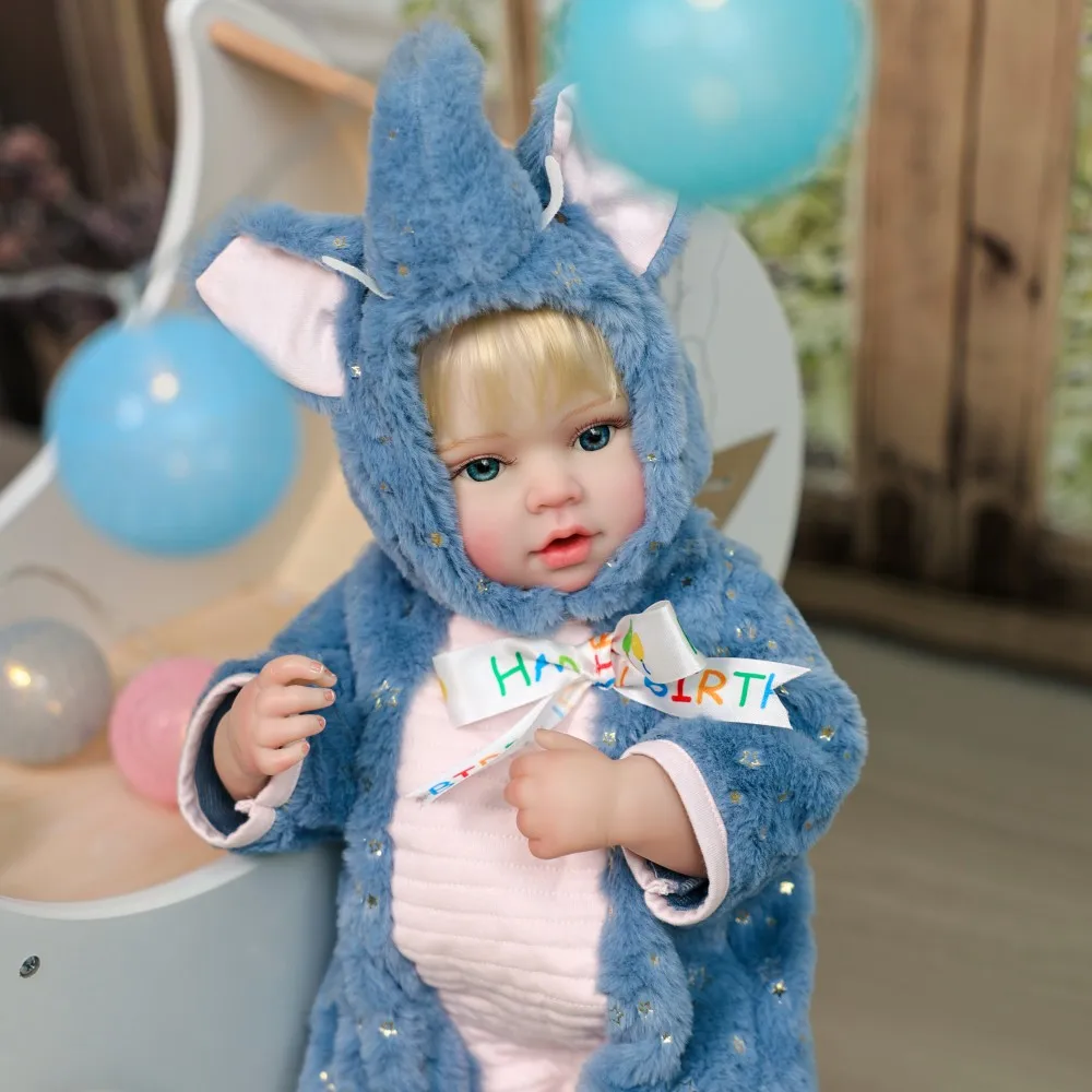 

Cloveray 20-Inch Realistic Vinyl Reborn Baby Doll Poseable Body Elephant Plush Set Original Handmade High-quality Toy Kid Gift